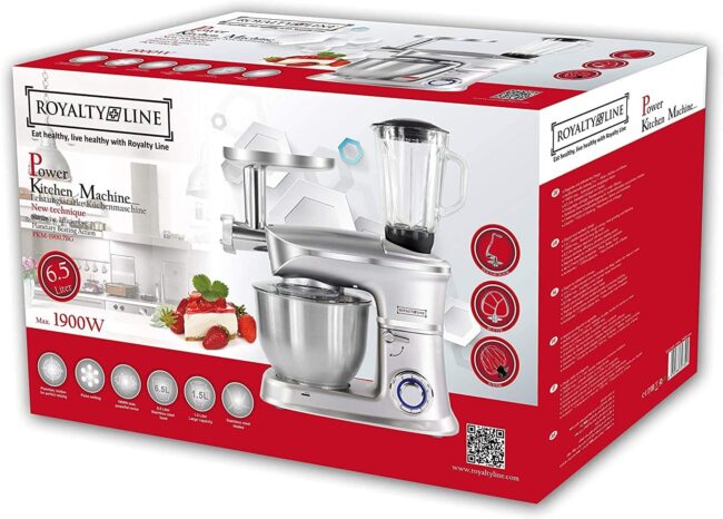 Impastatrice multifunzione 4+1 planetaria 6,5/7,5L Royaltyline 2100/2500w - immagine 6