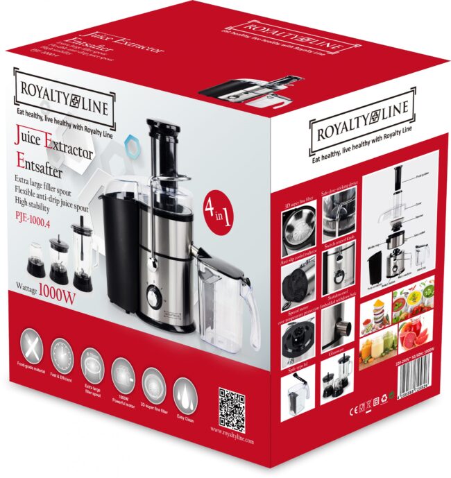 Estrattore Power Juicer RoyaltyLine RL-PJE1000: Spremitura veloce ed efficiente per succhi naturali freschi - immagine 2