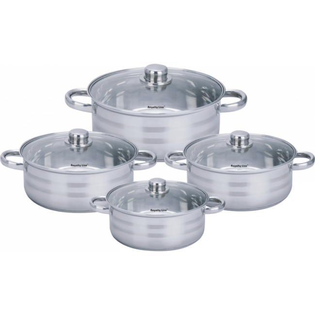 Set pentole basse – 8 pezzi in acciaio inox - immagine 2