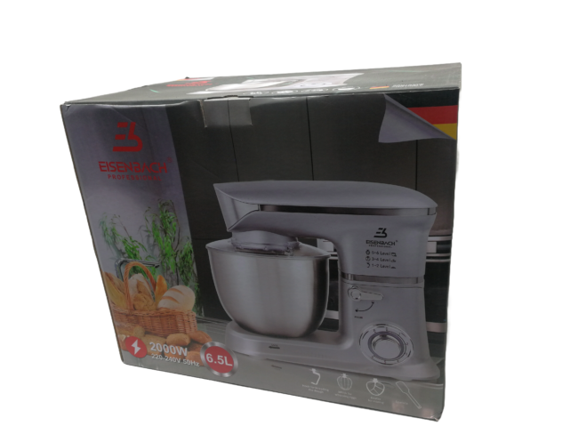 Planetaria Eisenbach Professional 6.5L | 6 Velocità + Funzione Impasto 2000W Silver - immagine 6